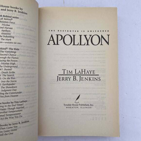 Left Behind Series Paperback Book 5 Apollyon by Tim LaHaye and Jerry B Jenkins - Picture 2 of 5